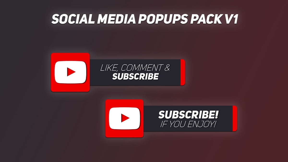 Social Media Pop Ups Overlays Pack V1